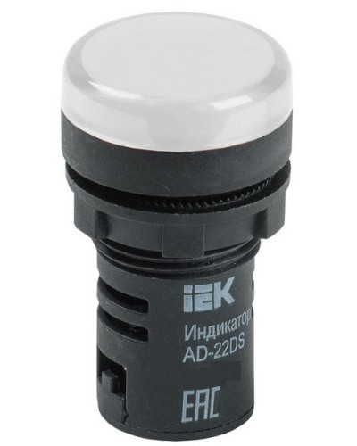 Лампа AD22DS (LED) матрица D22 мм 24В AC/DC белый (BLS10-ADDS-024-K01). Светосигнальный индикатор. IEK в Ангарске