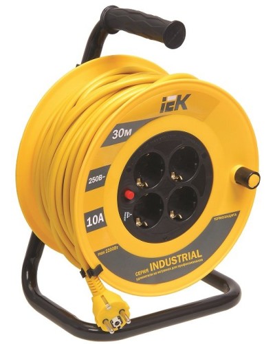 УК50 4 места, 50м (WKP15-16-04-50). Удлинитель на катушке Industrial. IEK в Ангарске