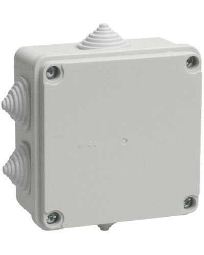 Коробка распаячная КМ41233 100х100х50 открытой проводки IP44 6 гермовводов серая (UKO11-100-100-050-K41-44). Коробка распаячная безгалогенная (HF). IEK в Ангарске