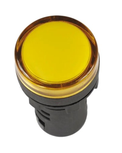 Лампа AD22DS (LED) матрица D22 мм желтый 12В AC/DC желтый (BLS10-ADDS-012-K05). Светосигнальный индикатор. IEK в Ангарске