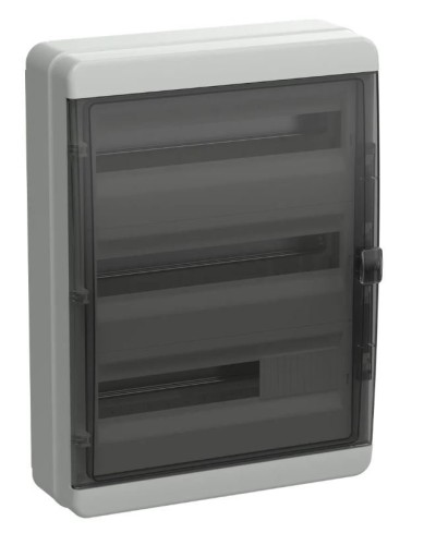 Корпус пластиковый КМПн-54 IP65 TEKFOR (TF5-KP72-N-54-65-K03-K02). Корпус модульный пластиковый черная прозрачная дверь. IEK в Ангарске