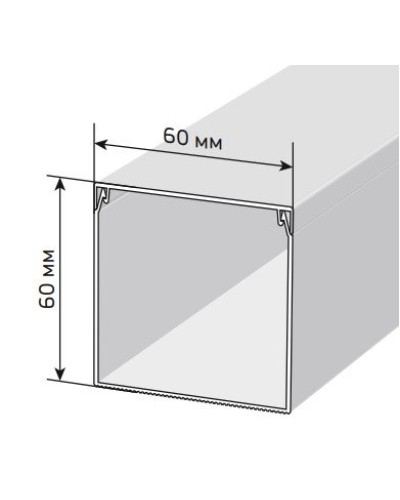 Короб 60х60 ЭЛЕКОР (CKK10-060-060-1-K01). Кабель-канал с двойным замком. IEK в Ангарске