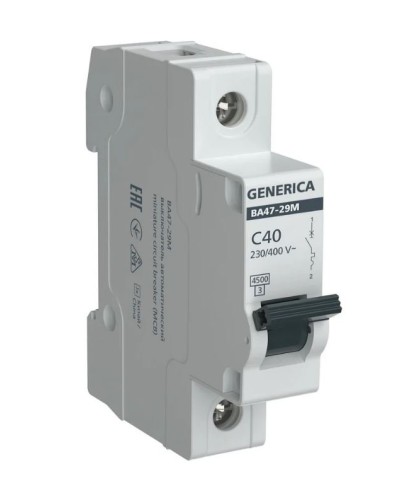 GENERICA ВА47-29М 1P C 40А 4,5кА (MVA21-1-040-C-G). Автоматический выключатель. IEK в Ангарске