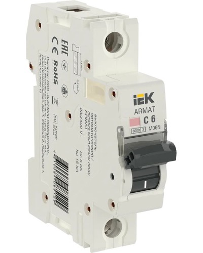 M06N 1P C 6А 6кА ARMAT (AR-M06N-1-C006). Автоматический выключатель. IEK в Ангарске