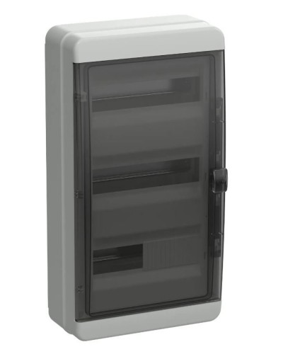 Корпус пластиковый КМПн-36 IP65 TEKFOR (TF5-KP72-N-36-65-K03-K02). Корпус модульный пластиковый черная прозрачная дверь. IEK в Ангарске