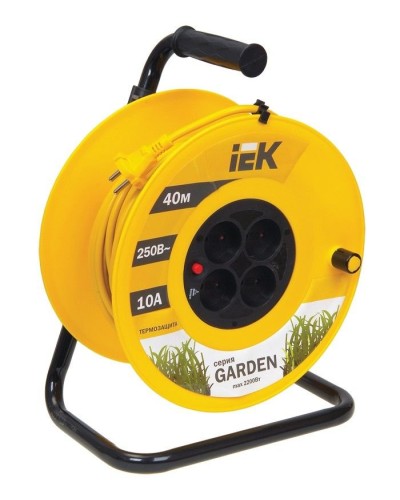 УК40 4 места, 40м (WKP23-10-04-40). Удлинитель на катушке Garden. IEK в Ангарске