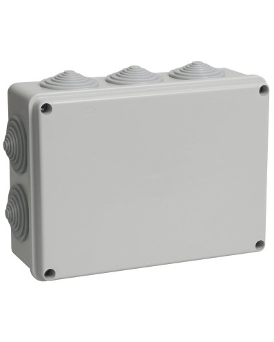 Коробка распаячная КМ41243 190х140х70 открытой проводки IP44 10 гермовводов серая (UKO11-190-140-070-K41-44). Коробка распаячная безгалогенная (HF). IEK в Ангарске