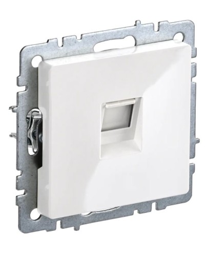 Розетка RJ45 РК10-БрБ кат.5E, белая BRITE (BR-K10-1-K01). Розетка компьютерная. IEK в Ангарске