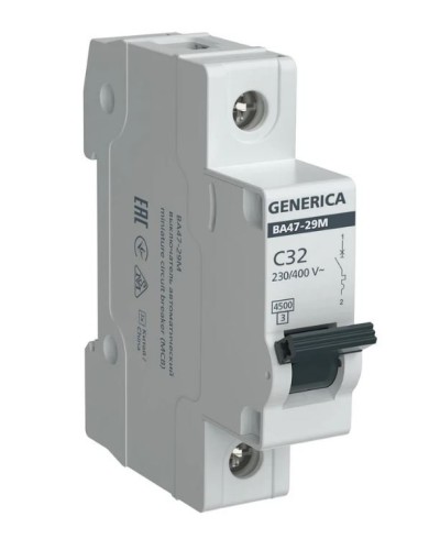 GENERICA ВА47-29М 1P C 32А 4,5кА (MVA21-1-032-C-G). Автоматический выключатель. IEK в Ангарске