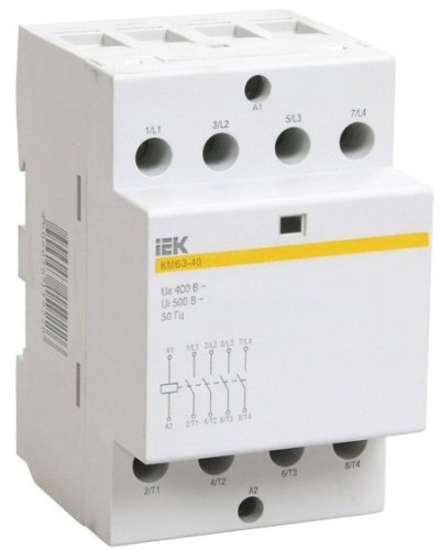 Контактор модульный КМ63-40 AC/DC (MKK21-63-40). Контактор модульный. IEK в Ангарске