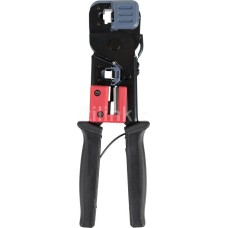 TM1-B10V: Инструмент обжимной RJ-45/12/11 без храпового механизма черно-красный