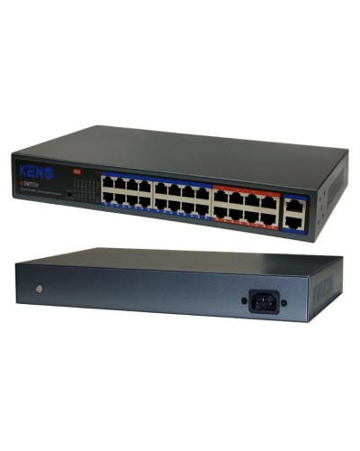 KN-SW2402POE+. Коммутатор с питанием по PoE. KENO в Ангарске