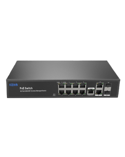 KN-SW802SFP/M2. Коммутатор с питанием по PoE. KENO в Ангарске