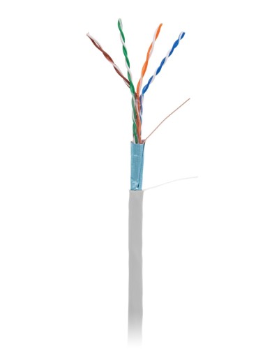 F/UTP 4pair, Cat5e, In,PVC (EC-UF004-5E-PVC-GY-1). Кабель «витая пара» (LAN) для структурированных систем связи. NETLAN в Ангарске