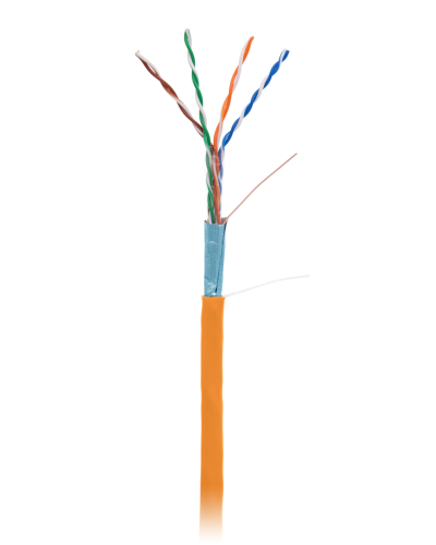 F/UTP 4pair, Cat5e, In, LSZH (EC-UF004-5E-LSZH-OR). Кабель «витая пара» (LAN) для структурированных систем связи. NETLAN в Ангарске