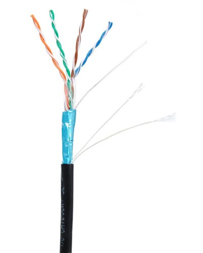 F/UTP 4pair, Cat5e, Out, PE (EC-UF004-5E-PE-BK-1). Кабель «витая пара» (LAN) для структурированных систем связи. NETLAN в Ангарске