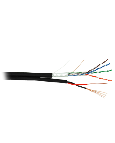 F/UTP 4pair, Cat5e, Out, PVC+PWR (EC-UF004-5E-PC075-PE-BK). Кабель «витая пара» (LAN) для структурированных систем связи. NETLAN в Ангарске