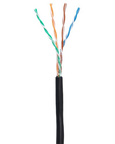 U/UTP 4pair, Cat5e, Out, PE (EC-UU004-5E-PE-BK-1). Кабель «витая пара» (LAN) для структурированных систем связи. NETLAN в Ангарске