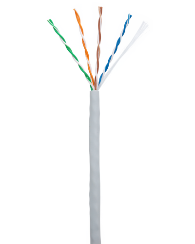 U/UTP 4pair, Cat5e, In, PVC (EC-UU004-5E-PVC-GY-1). Кабель «витая пара» (LAN) для структурированных систем связи. NETLAN в Ангарске