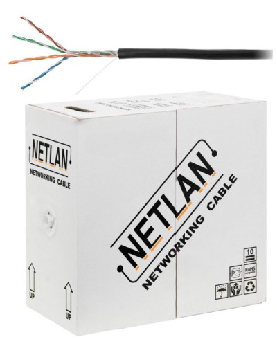 U/UTP 4pair, Cat5e, Out, PE, CCA (CCA-UU004-5E-PE-BK) . Кабель «витая пара» (LAN) для структурированных систем связи. NETLAN в Ангарске