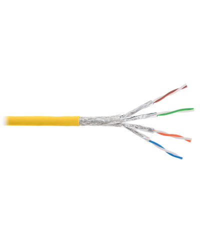 S/FTP, 4pair, Cat7a, Solid, In, LSZH (NKL 4375C-YL). Кабель «витая пара» (LAN) для структурированных систем связи. NIKOLAN в Ангарске