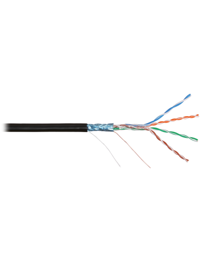 F/UTP 4pair, Cat5e, Solid, Out, PVC (NMC 2200B-BK). Кабель «витая пара» (LAN) для структурированных систем связи. NIKOMAX в Ангарске