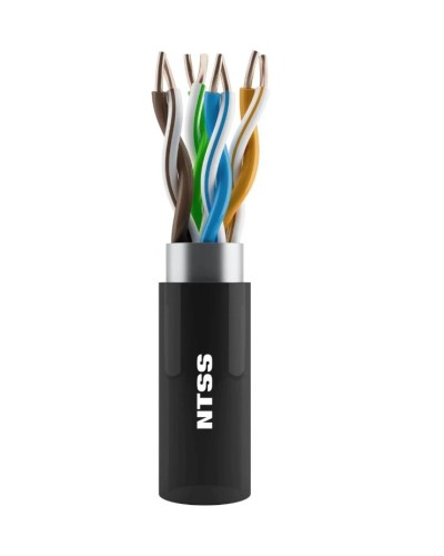NTSS-OUT-UTP4-5Е-PE-BL кат.5E UTP 4 пары 24AWG PE внешний 305м черный. Кабель «витая пара» (LAN) для структурированных систем связи. NTSS в Ангарске