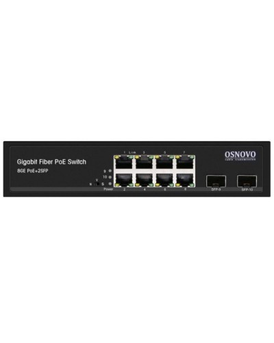 SW-80802(150W). Промышленный PoE коммутатор Gigabit Ethernet на 10 портов. OSNOVO в Ангарске