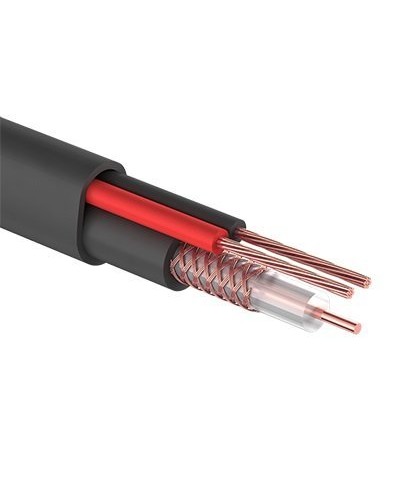 КВК-П-2+2x0,50 мм² (Cu/CCA) черный PROconnect (01-4215). Кабель комбинированный для систем видеонаблюдения. PROCONNECT в Ангарске