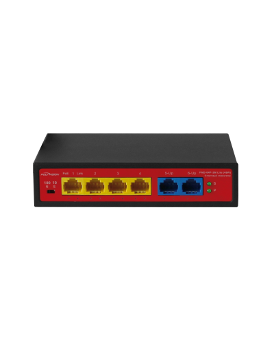 PND-04P-2M Lite (48W). Коммутатор неуправляемый 6-портовый с функцией PoE. Polyvision в Ангарске