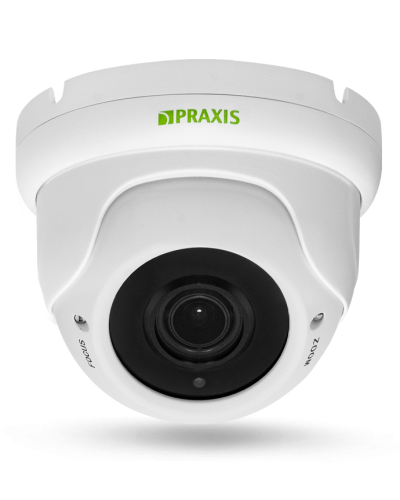 PP-7141IP 2.8-12 AUDIO. Видеокамера IP купольная. Praxis в Ангарске