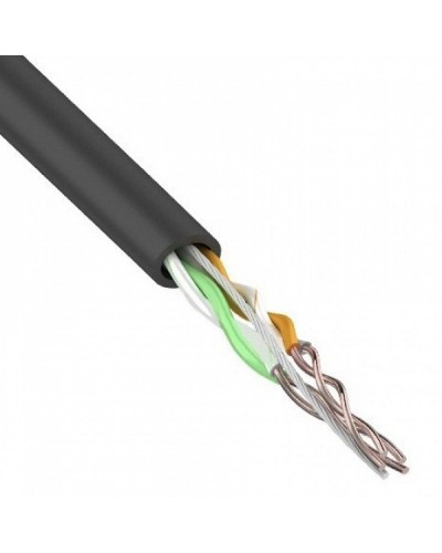U/UTP, CAT 5e, PE, 2PR, 24AWG, OUTDOOR, SOLID, черный, 305м, REXANT (01-0025). Кабель «витая пара» (LAN) для структурированных систем связи. Rexant в Ангарске