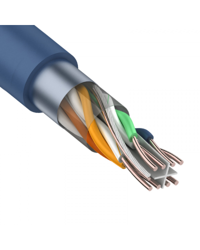 F/UTP, CAT 6, PVC, 4PR, 23AWG, INDOOR, SOLID, синий, 305 м, REXANT (01-0147). Кабель «витая пара» (LAN) для структурированных систем связи. Rexant в Ангарске