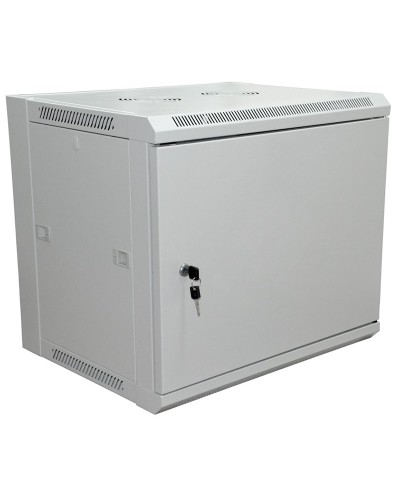 Шкаф телекоммуникационный 19 настенный 6U 600×450×370 мм (ШxГxВ) - передняя дверь металл, боковые стенки съемные (разобранный), RAL 7035 (04-2210). Шкаф телекоммуникационный 19 настенный 6U. Rexant в Ангарске