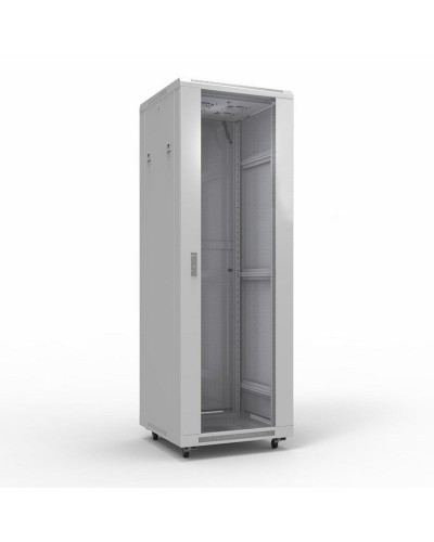 Шкаф телекоммуникационный 19 напольный 42U 600х800 мм, передняя дверь стекло, задняя дверь металл, RAL 7035 (состоит из 3 частей) (04-2306). Шкаф телекоммуникационный 19 напольный 42U. Rexant в Ангарске
