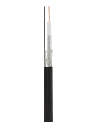 RG-11U, 75 Ом, CCS/Al/Al 83% + ТРОС*1 (бухта 305 м), черный OUTDOOR (01-3021). Кабель коаксиальный радиочастотный. Rexant в Ангарске