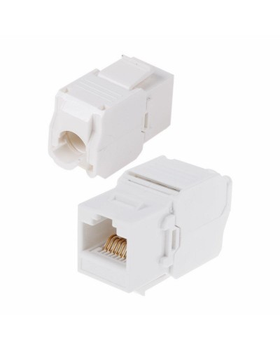 Модуль Keystone Jack RJ-45(8P8C) UTP, CAT 6, тип 180 градусов, самозажимной, белый REXANT (05-1052): Модуль Keystone Jack в Ангарске