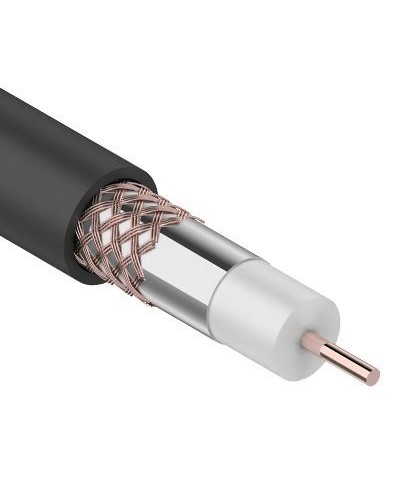 RG-6U+Cu, 75 Ом, Cu/Al/Cu, 64%, 305 м OUTDOOR REXANT (01-2232). Кабель коаксиальный радиочастотный. Rexant в Ангарске