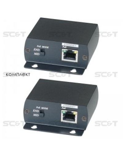 IP01P. Удлинитель Ethernet с PoE. SC&T в Ангарске