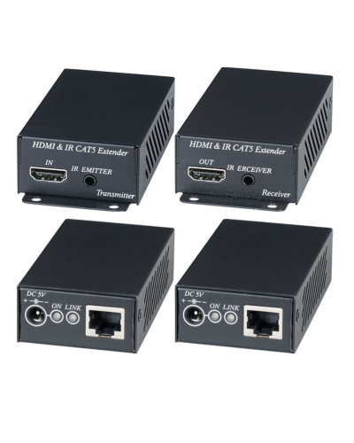 HE02EI. Комплект для передачи HDMI-сигнала с ИК-повторителем. SC&T в Ангарске