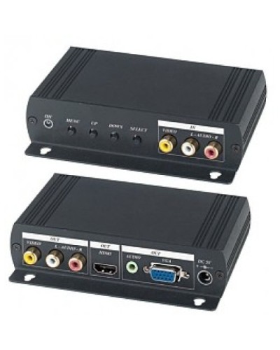 AD001HH. Преобразователь композитного видео и аудиосигналов в VGA и HDMI. SC&T в Ангарске