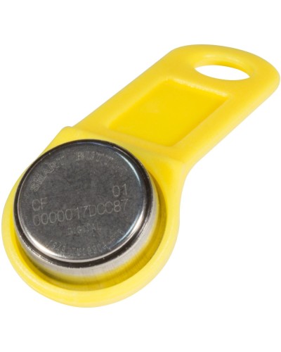 DS 1990А-F5 (желтый). Ключ электронный Touch Memory с держателем. SLINEX в Ангарске