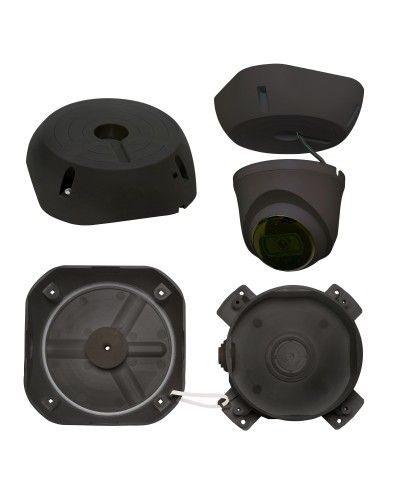 МК-4 PRO (цвет черный). Монтажная коробка для крепления уличных видеокамер. SLT в Ангарске
