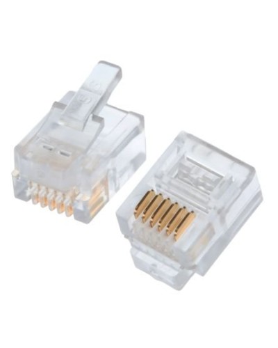 Коннекторы 6P6C (RJ-11) (100шт) (10-0228). Телефонный разъем 6P6C (RJ-11). SUPRLAN в Ангарске
