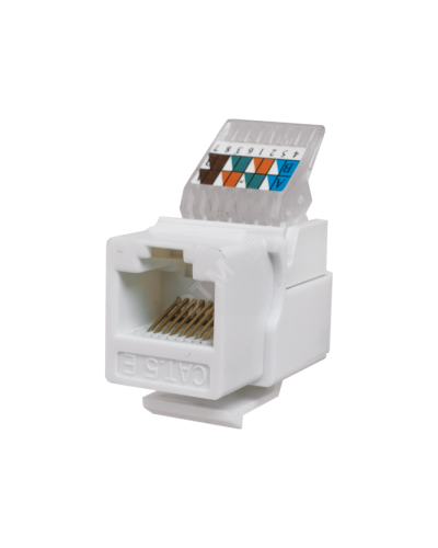 Модуль-вставка Keystone Кат5е, без.инстр.зад, белый UTP (10-0312): Вставка Keystone Jack RJ-45 в Ангарске