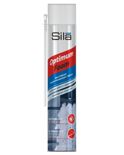 Пена монтажная SILA HOME OPTIMUM FOAM, всесезонная, 750 мл. Пена монтажная. Sila в Ангарске