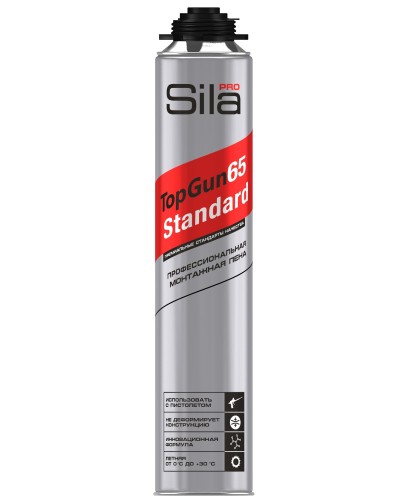 Пена монтажная Sila Pro TopGun 65 STANDARD, 850 мл. Пена монтажная профессиональная. Sila в Ангарске