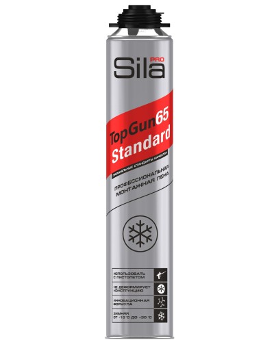 Пена монтажная Sila Pro TopGun 65 STANDARD winter, 850 мл. Пена монтажная профессиональная. Sila в Ангарске