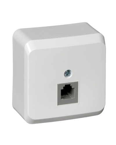 Этюд розетка RJ11 1-местная, о/у, белый (TELA-001B). Розетка телефонная. Systeme Electric в Ангарске
