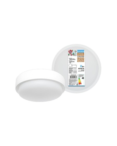 ДПП 3901 8Вт 6500К IP65 белый круг (SQ0366-0148). Светодиодный светильник LED. TDM ЕLECTRIC в Ангарске